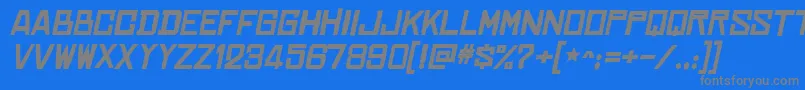 ChineserocksxpBolditalic Font – Gray Fonts on Blue Background