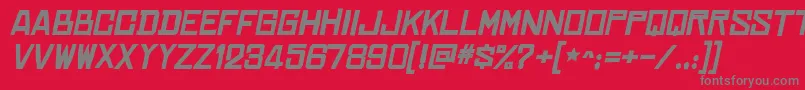 ChineserocksxpBolditalic Font – Gray Fonts on Red Background