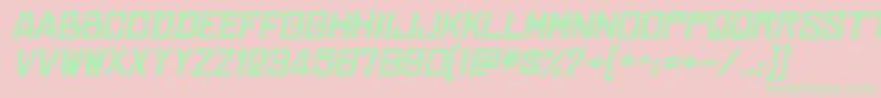 ChineserocksxpBolditalic Font – Green Fonts on Pink Background