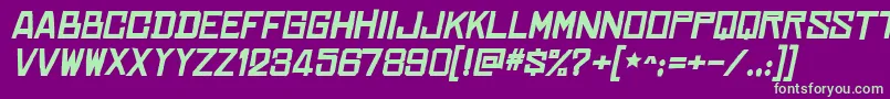 ChineserocksxpBolditalic Font – Green Fonts on Purple Background