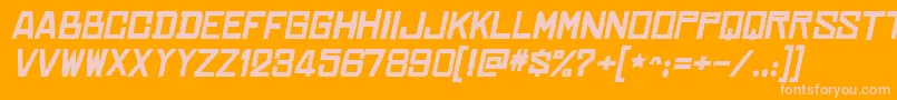 Police ChineserocksxpBolditalic – polices roses sur fond orange