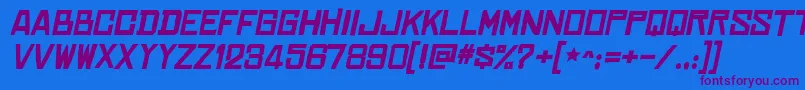 ChineserocksxpBolditalic Font – Purple Fonts on Blue Background