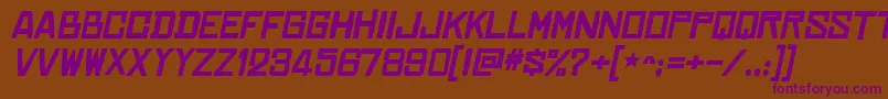 ChineserocksxpBolditalic Font – Purple Fonts on Brown Background