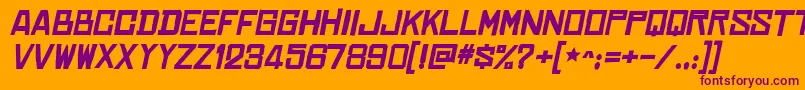 ChineserocksxpBolditalic Font – Purple Fonts on Orange Background
