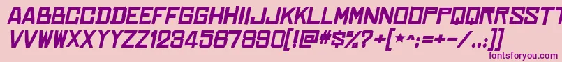 ChineserocksxpBolditalic Font – Purple Fonts on Pink Background