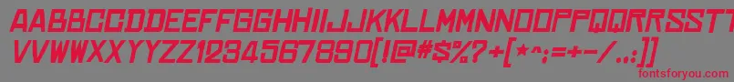 ChineserocksxpBolditalic Font – Red Fonts on Gray Background