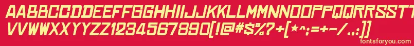 ChineserocksxpBolditalic Font – Yellow Fonts on Red Background