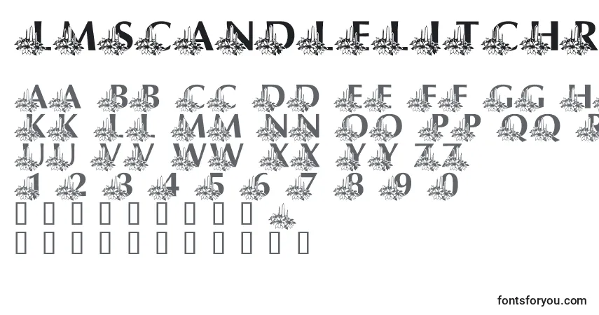 A fonte LmsCandleLitChristmasEve – alfabeto, números, caracteres especiais