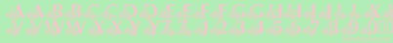 LmsCandleLitChristmasEve Font – Pink Fonts on Green Background