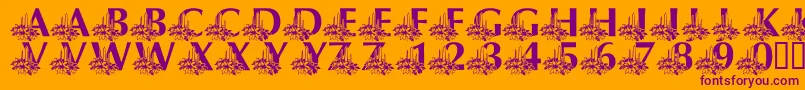 LmsCandleLitChristmasEve Font – Purple Fonts on Orange Background