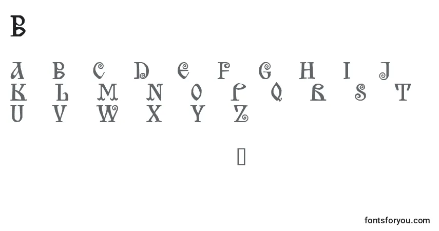 Schriftart Bilibin – Alphabet, Zahlen, spezielle Symbole
