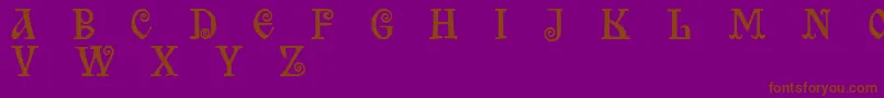 Bilibin Font – Brown Fonts on Purple Background