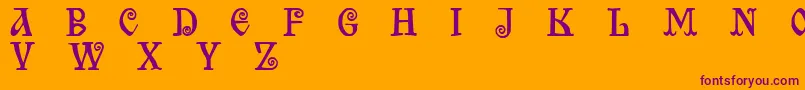 Bilibin Font – Purple Fonts on Orange Background