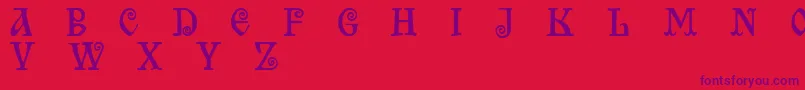 Bilibin Font – Purple Fonts on Red Background