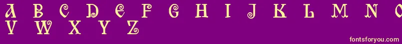 Bilibin Font – Yellow Fonts on Purple Background