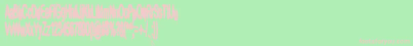フォントArapeSof – 緑の背景にピンクのフォント