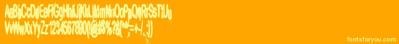 ArapeSof Font – Yellow Fonts on Orange Background