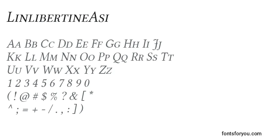 Schriftart LinlibertineAsi – Alphabet, Zahlen, spezielle Symbole