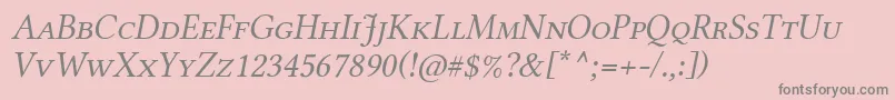 LinlibertineAsi Font – Gray Fonts on Pink Background