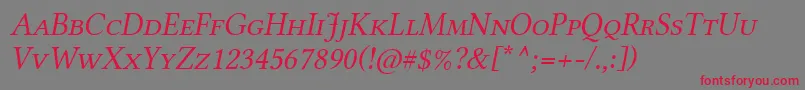 LinlibertineAsi Font – Red Fonts on Gray Background