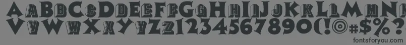 フォントTophat – 黒い文字の灰色の背景