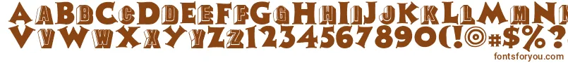 Шрифт Tophat – коричневые шрифты на белом фоне