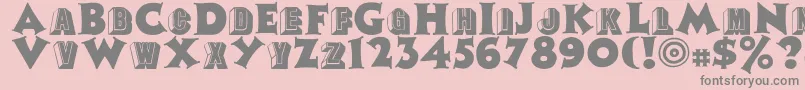 Tophat Font – Gray Fonts on Pink Background