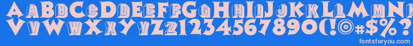 Tophat Font – Pink Fonts on Blue Background