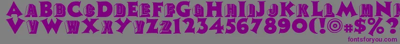 Tophat-fontti – violetit fontit harmaalla taustalla