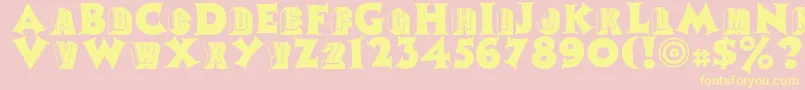 Tophat Font – Yellow Fonts on Pink Background