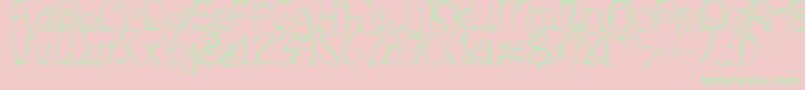 Czcionka Sendy – zielone czcionki na różowym tle