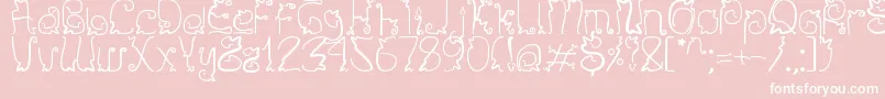 フォントSendy – ピンクの背景に白い文字