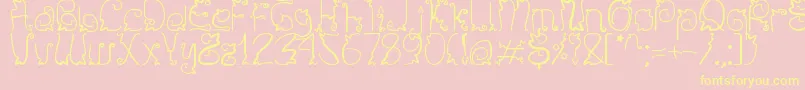 Sendy Font – Yellow Fonts on Pink Background