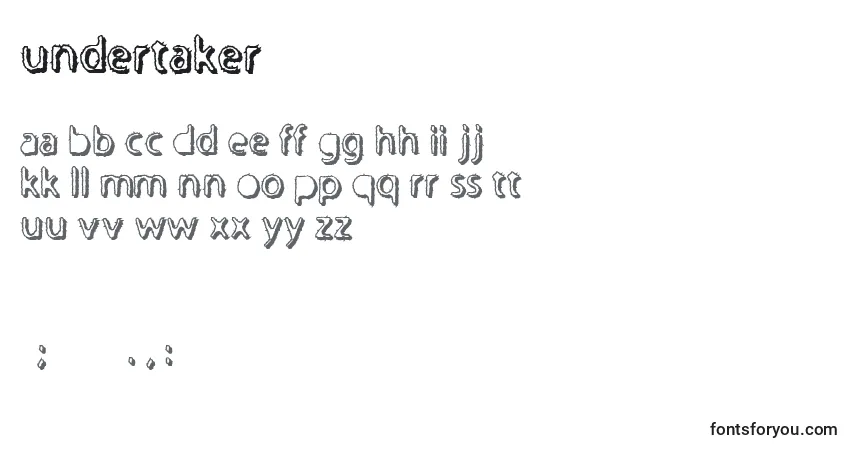 Шрифт Undertaker – алфавит, цифры, специальные символы