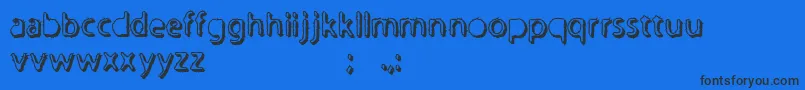 フォントUndertaker – 黒い文字の青い背景