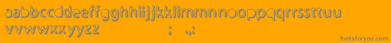 Undertaker-Schriftart – Graue Schriften auf orangefarbenem Hintergrund