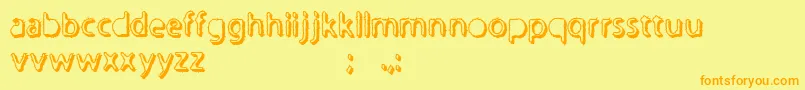 Undertaker Font – Orange Fonts on Yellow Background