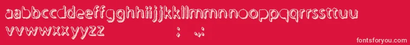 Undertaker Font – Pink Fonts on Red Background