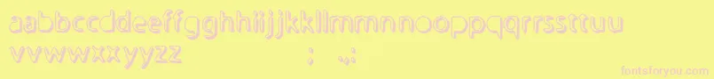 Undertaker Font – Pink Fonts on Yellow Background