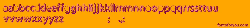 フォントUndertaker – オレンジの背景に紫のフォント