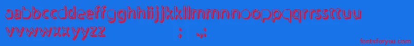 Undertaker Font – Red Fonts on Blue Background