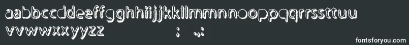 フォントUndertaker – 黒い背景に白い文字