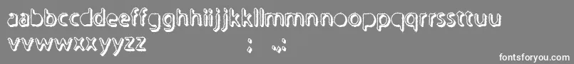 Undertaker-Schriftart – Weiße Schriften auf grauem Hintergrund