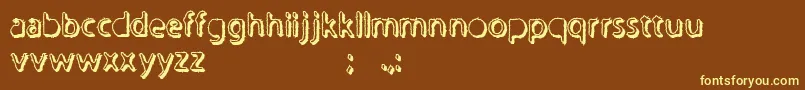 Шрифт Undertaker – жёлтые шрифты на коричневом фоне