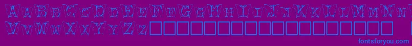 Kfb Font – Blue Fonts on Purple Background