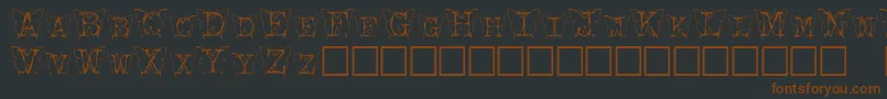 Шрифт Kfb – коричневые шрифты на чёрном фоне