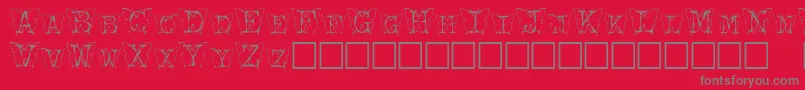 Kfb Font – Gray Fonts on Red Background