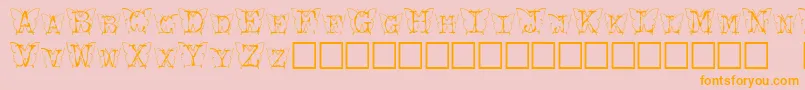 Kfb Font – Orange Fonts on Pink Background