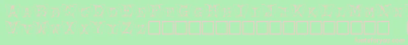 Kfb Font – Pink Fonts on Green Background