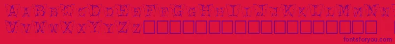 Kfb Font – Purple Fonts on Red Background